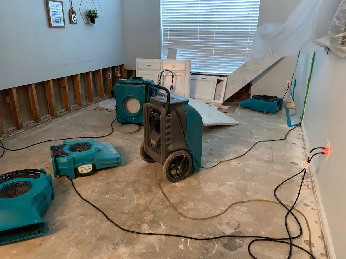 Dehumidifier in flood-cut room for Water Extraction & Removal in East Hampton